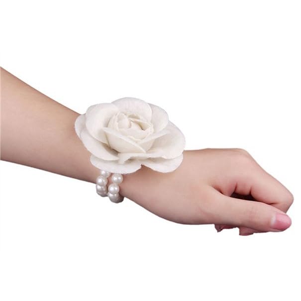 Image of Fabric Camellia Flower Brooch Pins Pearl Tassel Brooches Hair Hairpin Headpieces Shawl Clips Shirt Jacket Wedding Clothes Accessories Jewelry for Women Fashion