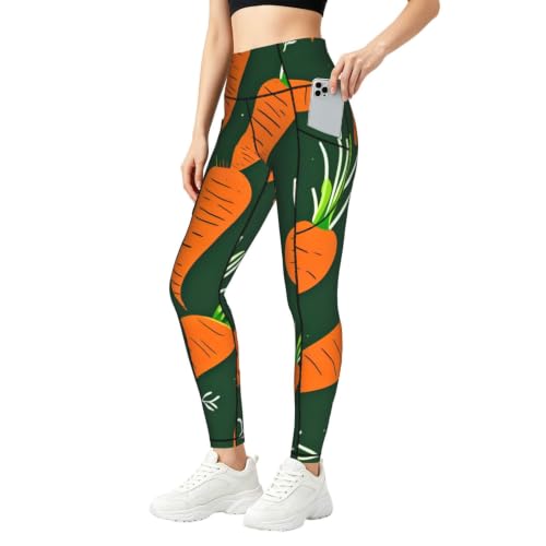 Leggings con estampado de zanahoria para entrenar y pasear cómoda