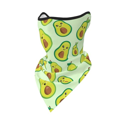 Hnnkloy Bonito estampado de abacate, cobre-bocas macias, cueca no pescoço, meia máscara, cachecol, máscara desportiva