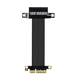 BQZYX+ PCI-E Riser PCI-E x4 Extension Cable Pcie Extension Cable Extension Port Adapter (20cm 180 Degree)-Upgrade Version