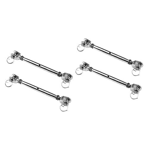 Mobestech 4 piezas tensores de acero inoxidable tipo quijada para cable de tensión miniatura 1