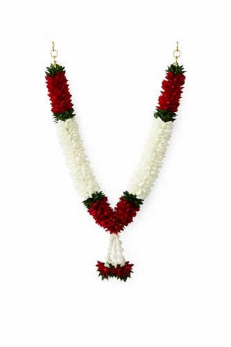 Best Janmashtami Decorations from Amazon India 44 Handmade Artificial Flowers Garlands for Photo Frame Mala for god...