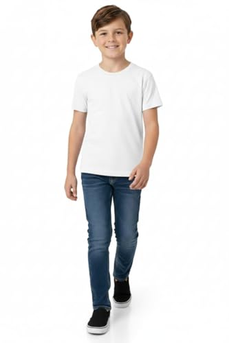 Image of T-Shirt for Boys | Super Colour (White Black Pink Yellow) Super Cotton [100% Pure] Solid Plain Tees