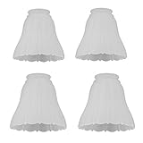 Giluta Glass Shade Replacement Ceiling Fan Light Covers Frosted Style Glass Shade for wall light pendant chandelier 4 pack 2 1/8" fitter size