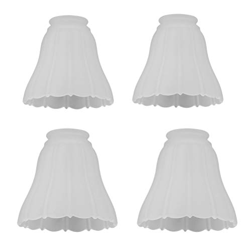 Giluta Glass Shade Replacement Ceiling Fan Light Covers Frosted Style Glass Shade for wall light pendant chandelier 4 pack 2 1/8" fitter size