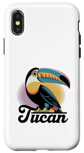 Tucan Pájaro Vibrante Vida Silvestre Tropical Carcasa para iPhone X/XS