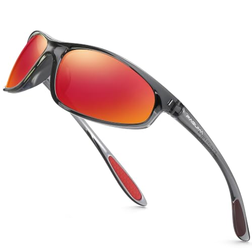Image of FAGUMA Polarized Sports Sunglasses For Men UV400 Protection | Cycling Driving Fishing