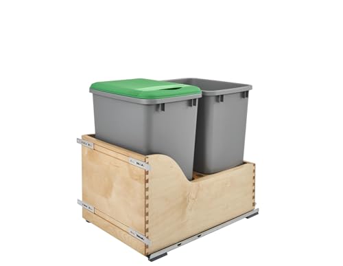 Rev-A-Shelf contenedor de basura extraíble de madera con cierre suave