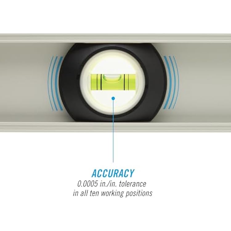 CHANNELLOCK 72-Inch, Professional-Grade Aluminum I-Beam Level with 3 Vials, 5100-0072