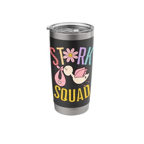 Stork Squad Labor & Delivery Nurse L&D Mother Baby Nurse Tee Stainless Steel Insulated Tumbler