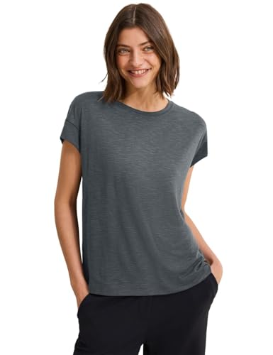 T-Shirt texturé doux femme en maille relief extensible