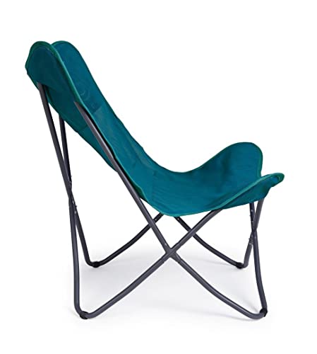 Chaise de plage pliante confortable et compacte avec dossier azur - 6