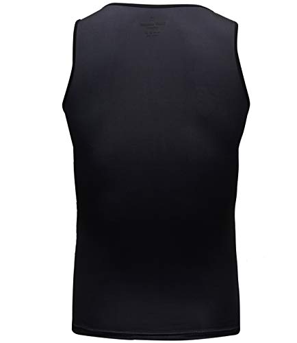 Red Plume Men's Muscle Tank Top Sleeveless T-Shirts Baselayer Tees Cool Dry Compression Shirts Running Sports Vest (Steel, L) #TOP1