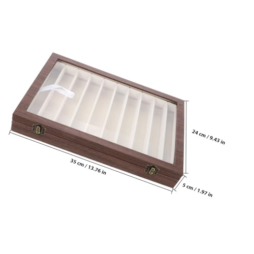 Boîte à bijoux en bois à 10 compartiments pour ranger colliers et bagues