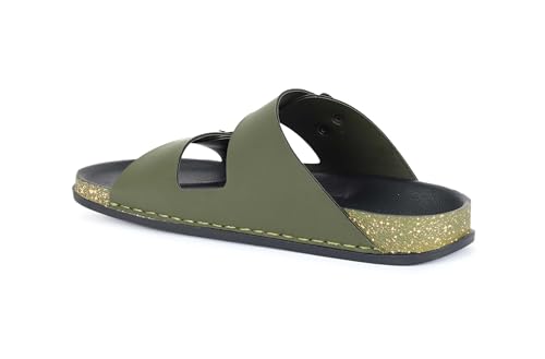 Image of AADI Men's Synthetic Leather Lightweight Comfortable Indoor Outdoor Daily Use Casual Slides /Slippers /Sandals /Floaters