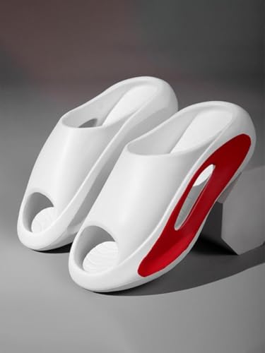 Men's Summer Colorblock Hollow Out Design Slippers Casual Outdoor Beach Walking Slides for Daily & Back To School House Shoes Indoor Outdoor Footwear Slip on Shower Sandals No Slip Chunky Soft Sole2