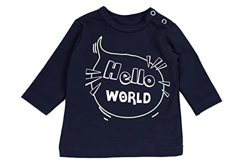 TupTam Unisex Baby Langarmshirt mit Spruch Aufdruck 3er Set, Farbe: Junge 2, Größe: 62