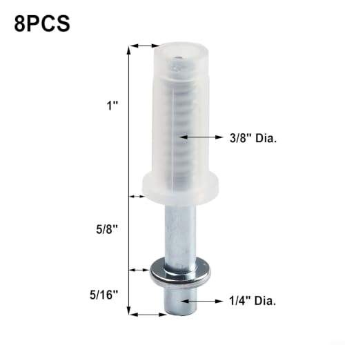 Kit de Herrajes para Puertas Bifold, 8 Piezas Pivot Superior para Puertas de Clóset, Repuestos de Acero y Nylon, para Puertas de Hasta 1-3/8 Pulgadas de Espesor, Mecanismo de Rotación Suave miniatura 5