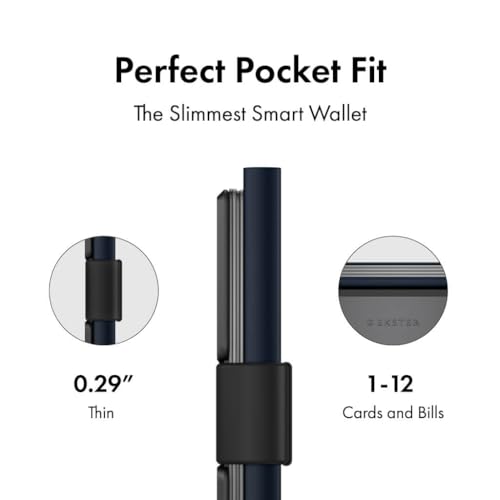 Image of Ekster Aluminum Cardholder Wallet for Men | Metal Wallets with RFID Blocking Layer | Slim & Minimalist Aluminum Wallet with Push Button for Quick Card Access