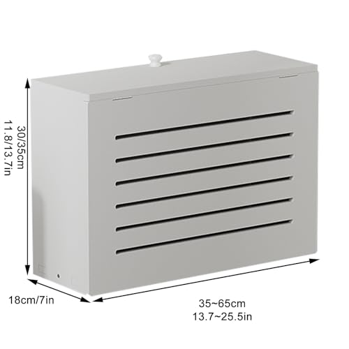 Cubierta de radiador blanca pequeña en mdf y mueble de calefacción con ventilación 2