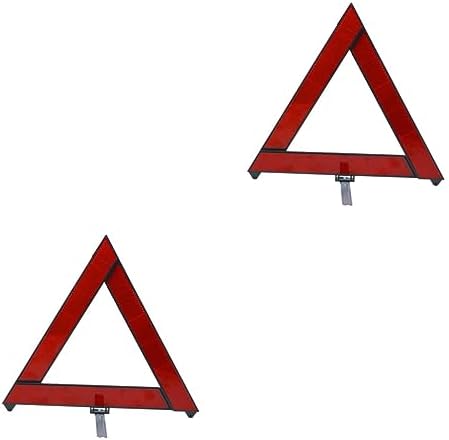 Vaguelly 2pcs Triangle Warning Hazard Emergency Triangles Safety Triangles Reflective Road Triangles Reflective Triangles Road Warning Triangles Stop Sign Reflective Sign Warning Sign car