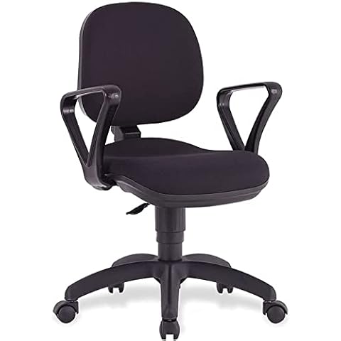 HomeHQ Swivel Office Chair, Cosmo Computer Desk Chair Adjustable Back (Black) Cover