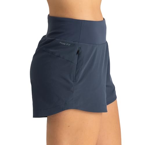 Free Fly Women's Lined Active Breeze Short - Odor Control, Sun Protection UPF 50+ Womens Exercise Shorts - 3" Inseam3
