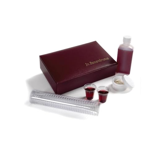 BROADMAN CHURCH SUPPLIES Portable Communion Set, Maroon, 25 Cups