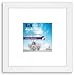 Americanflat 8x8 Picture Frame - Display Pictures 4x4 with Mat - Display Pictures 8x8 Without Mat, White