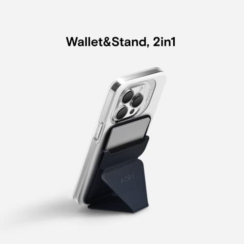 Image of MOFT MagSafe Wallet Stand for iPhone 14 /13 /12 SeriesEnhanced Magnetic Strength MagSafe Compatible Phone Stand with 3 Viewing Angles (Deep Blue)