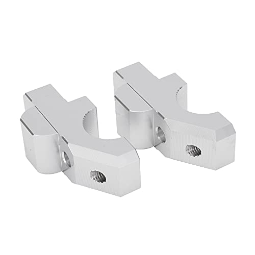 Lenkererhöhung, 2x Lenkererhöhungshalterung, CNC-Aluminiumlegierung, Ersatz für Tracer 900/GT 2015 2016 2017 2018 2019(Silber)