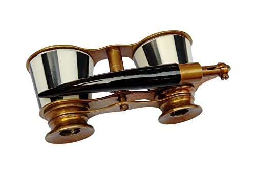Binoculares Opera 2.5"latón y nácar para niños y adultos miniatura 1