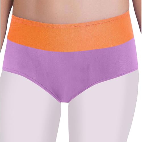 FEESHOW Kids Girls Underwear Briefs High Waist Full Coverage Gymnastics Ballet Dance Panties Sport Shorts3
