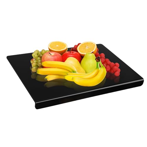 Tablas de cortar acrílicas, utensilios de cocina, tabla de cortar acrílica, antideslizante de 45 x 35 cm, tabla de cortar con borde de tope, cubierta protectora para encimera de cocina y hogar