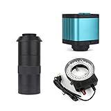 Lab Microscope Accessories 4K 48MP HD 1080P HDMI USB Digital Video Microscope Camera 100X 300X C-Mount Lens(100X)