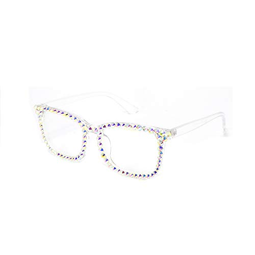 Image of Square Rhinestone Reading Glasses For Women Blue Light Blocking Computer Readers Glasses