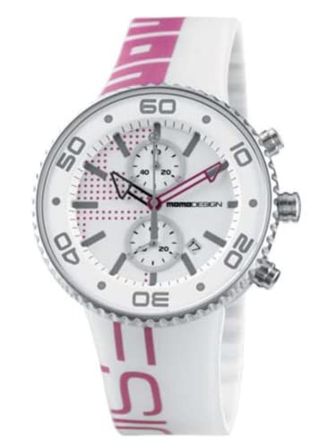 Momo design Jet Reloj para Unisex Analógico de Cuarzo con Brazalete de Silicona MD1187-05WTPU