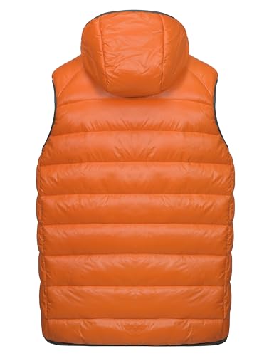 Mapamyumco Men's Puffer Lightweight Vest with Hood Outerwear Vest Warm Winter Outdoor Sleeveless Jacket3