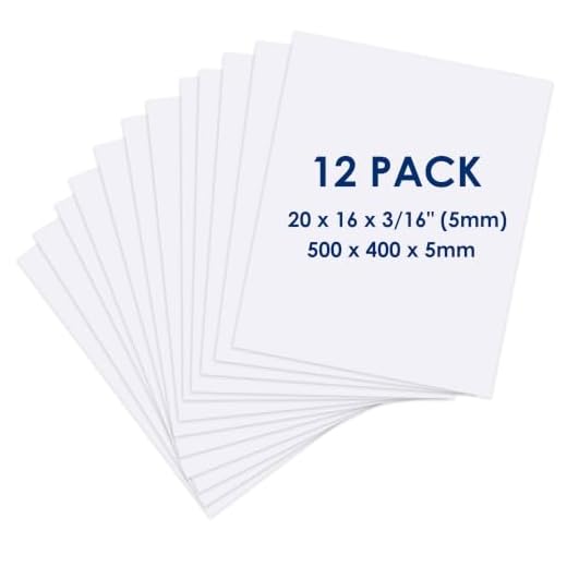 Foam Board 16 x 20 x 3/16" - Premium 12 Pack - White Poster Board, Acid Free, Double Sided, Rigid, Lightweight Signboard Foamboard for Crafts, Framing, Art, Display, Presentation and Projects (16x20")