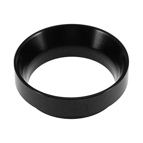 Fdit Espresso Dosing Funnel Aluminum Coffee Dosing Ring Replacement-for 58mm Portafilters ((Black)) Cover