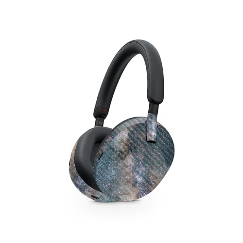 Image of MightySkins Carbon Fiber Skin Compatible with Sony WH-1000XM5 Headphones - Galactic Landscape | Protective, Durable Textured Carbon Fiber Finish | Easy to Apply