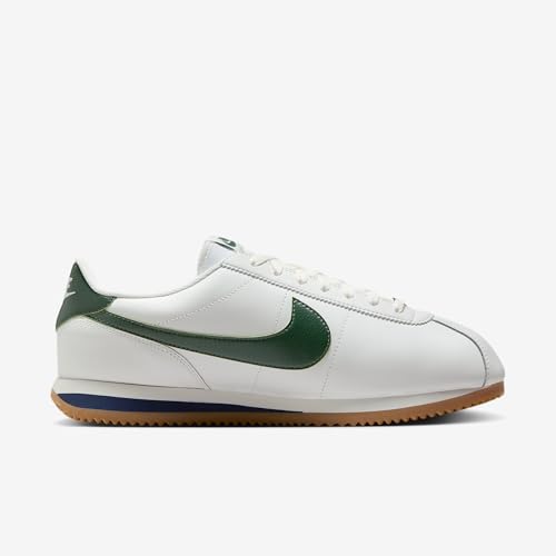 Nike Cortez Leather Men's Shoes (Summit White/Midnight Navy/Metallic Silver/Fir)3