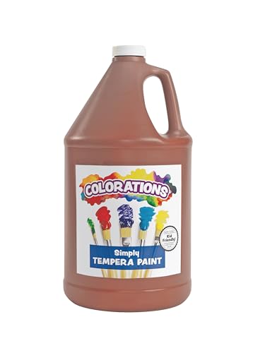 Colorations Washable Tempera Paint, Gallon, Brown, Non Toxic, Vibrant, Bold, Kids Paint, Craft, Hobby, Fun, Art Supplies