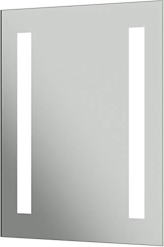 Modern Bathroom Mirror LED Illuminated Battery Powered IP44 500 x 700mm