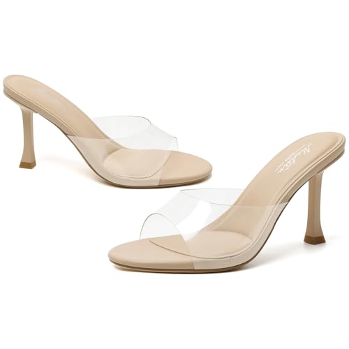 Image of Mostrin Kitten Heels for Women Round Toe Heels With Bow Vintage Mules Sexy Slip on Stiletto Backless Sandals for Party Daily