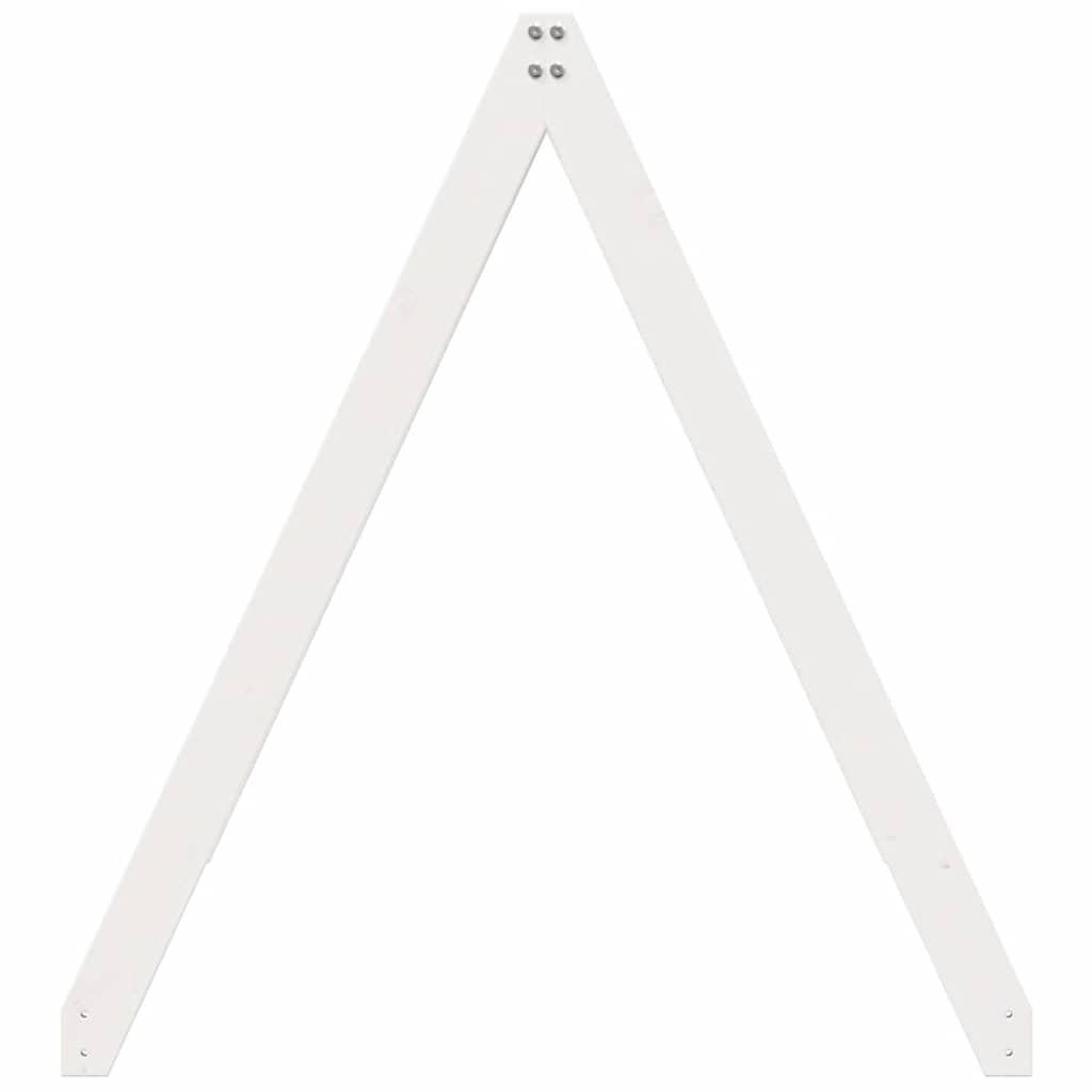 Techo para cuna blanco 209 x 95,5 x 88 cm madera maciza de pino, marco de cama accesorios con soporte y elementos de conexión, fácil de montar para habitación infantil, estabilización y