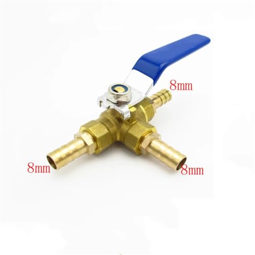 Válvula de tres vías de latón macizo para tuberías de agua y aire comprimido 4
