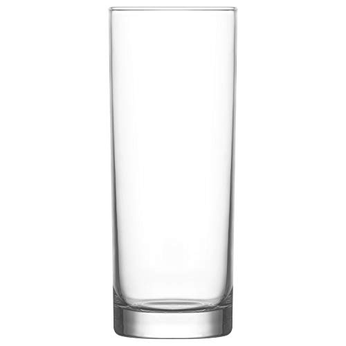 LAV Highball Cocktail Glasses for Long Drinks 6-Piece, 12.25 Oz Tall Glasses with Heavy Base for Home and Bars, Clear Lead-Free Drinking Cups Perfect Choice for Beverages & Water & Juice