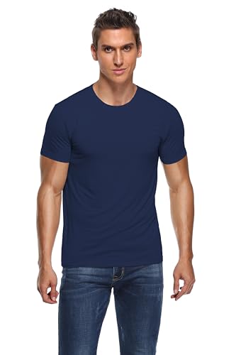 Men's Bamboo Rayon Crew Neck T-Shirts 3-Pack