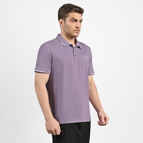 Image of Skechers Men Rayon Blend Solid Regular Fit T-Shirt